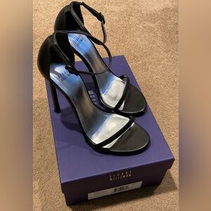 Stuart Weitzman Black Nudist Heels; Size 8